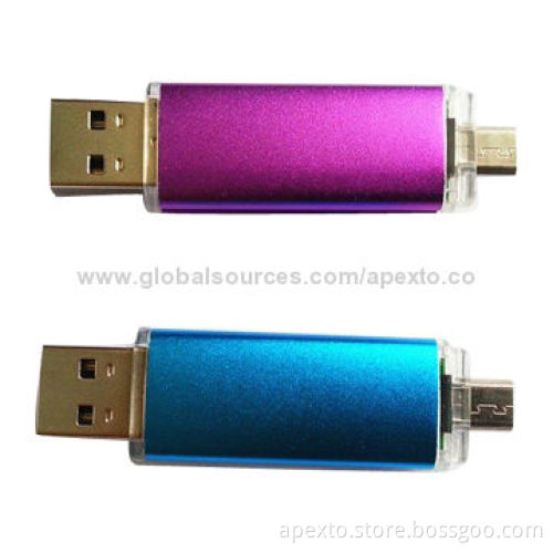OTG USB Flash Drive with Micro-connecter for Android Phone, Comes with Plug-and-play FunctionNew